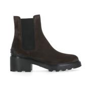 Tod's Bruna Mocka Chelsea Boots Brown, Dam