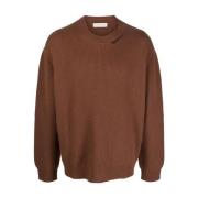 Paura Brun Crewneck Tröja Brown, Herr