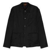 Barena Venezia Flannel Overshirt Anthracite Visal Style Black, Herr