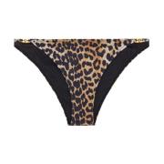 Ganni Emblem Mini Briefs Brown, Dam