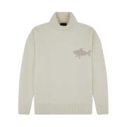 Paul & Shark Casual Woolen Turtlekneck Sweater Beige, Herr