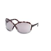 Tom Ford Färgad Havana Rök Spegel Solglasögon Brown, Unisex