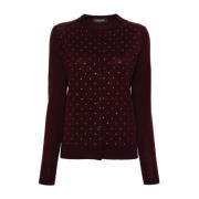 Fabiana Filippi Stilren Cardigan med Strass Red, Dam