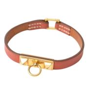 Hermès Vintage Pre-owned Laeder armband Brown, Dam