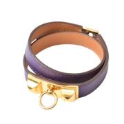 Hermès Vintage Pre-owned Laeder armband Purple, Dam