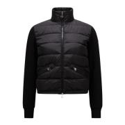 Moncler Stilren Zip-Up Cardigan Black, Dam