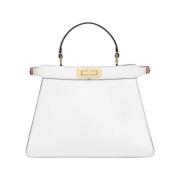 Fendi Medium Peekaboo I See U Väska White, Dam