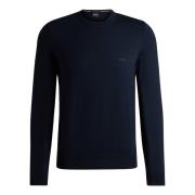 Hugo Boss Blå Crew Neck Tröja Blue, Herr