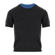 Pinko Ull Cashmere Crew Neck T-shirt Gray, Dam