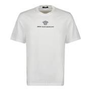 Versace Vit Rund Hals T-shirt White, Herr