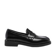 ASH Studded Läderloafers Black, Dam