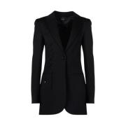 Pinko Svart Blazer med Korsad Band Detalj Black, Dam