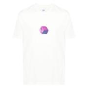 C.P. Company 30/1 Jersey Logo Graphics T-Shirt White, Herr