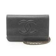 Chanel Vintage Pre-owned Tyg chanel-vskor Black, Dam