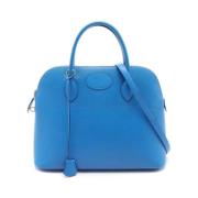 Hermès Vintage Pre-owned Canvas handvskor Blue, Dam