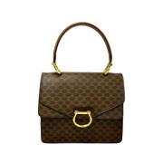 Celine Vintage Pre-owned Canvas handvskor Brown, Dam