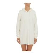 Elisabetta Franchi Viskos Sweatshirt Klänning White, Dam