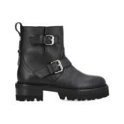 Free Lance Kornläder Biker Boots Carrie Black, Dam