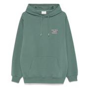 Drole de Monsieur Mörkgrön Slogan Hoodie Sweater Green, Herr