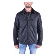 Barbour Vaxad bomulls jacka med quiltad foder Blue, Herr