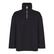 Pinko Svart Logobroderad Sweatshirt Black, Dam