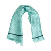 Trussardi Sidenscarf med 70-talsstil Blue, Dam