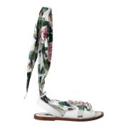 Dolce & Gabbana Blommigt Ankelvira Sandaler Multicolor, Dam