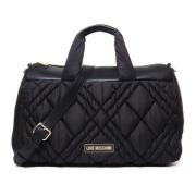 Love Moschino Svart Clutch Axelväska med Fickor Black, Dam