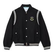 Lacoste Premium Wool Varsity Jacket Svart Black, Herr