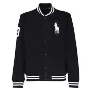 Ralph Lauren Svart Randig Baseballkrage Kappa Black, Herr