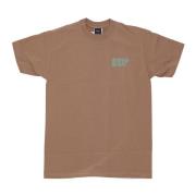 HUF Herr Tee Kamel Rund Hals Regular Fit Brown, Herr