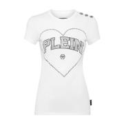 Philipp Plein Grafisk T-shirt White, Dam