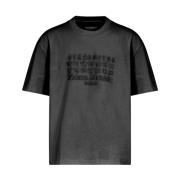 Maison Margiela Svarta T-shirts och Polos med Logotyp Black, Herr