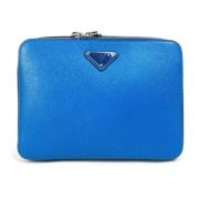 Prada Vintage Pre-owned Tyg axelremsvskor Blue, Herr