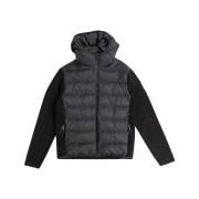 Moncler Quiltad Cardigan med Mesh Ärmar Black, Herr