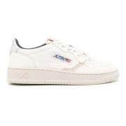 Autry Låg Topp Mocka Sneakers Front Lace Stängning White, Dam