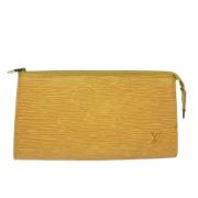 Louis Vuitton Vintage Pre-owned Laeder kuvertvskor Yellow, Dam