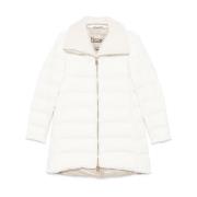 Herno Faux Fur Flanell Pufferjacka White, Dam