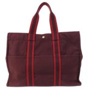 Hermès Vintage Pre-owned Canvas totevskor Red, Dam