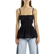 Alaïa Svart Crinoline Topp Black, Dam