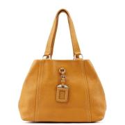 Prada Vintage Pre-owned Laeder handvskor Beige, Dam