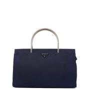 Prada Vintage Pre-owned Tyg prada-vskor Blue, Dam