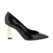 Saint Laurent Patent Opyum Guld Häl Pumps Black, Dam