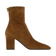 Saint Laurent Stiliga Booties för Trendiga Kvinnor Brown, Dam