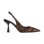 Pierre Hardy Leopard Slingback Pumps Brown, Dam