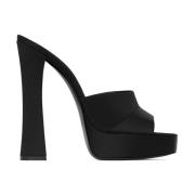 Saint Laurent Stiliga Mules med Unik Design Black, Dam