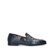 Santoni Klassiska Läderloafers Blue, Herr