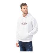 Guess Ekologisk bomullshoodie med American Tradition-logotyp White, He...