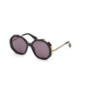 Max Mara Svart Rök Solglasögon Mm0094 01A Black, Dam