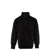 C.p. Company Diagonal Raised Fleece Sweater Black, Herr